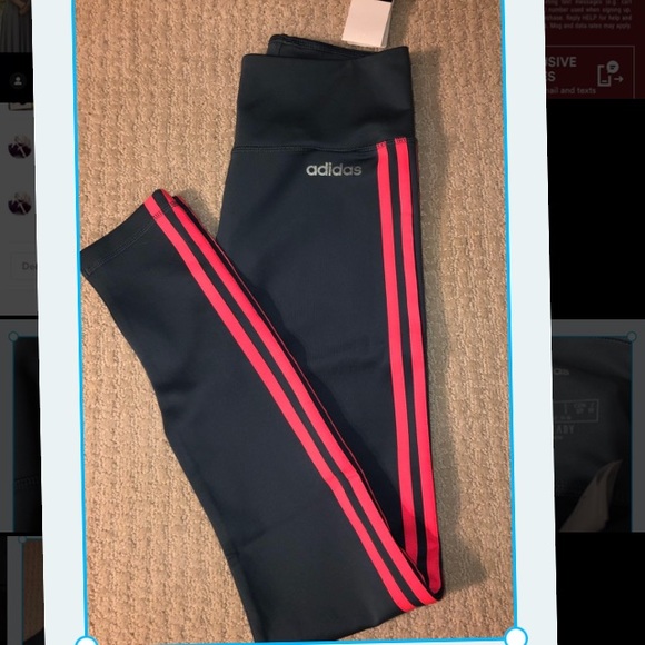 NWT adidas high rise leggings tights size small - Picture 1 of 4